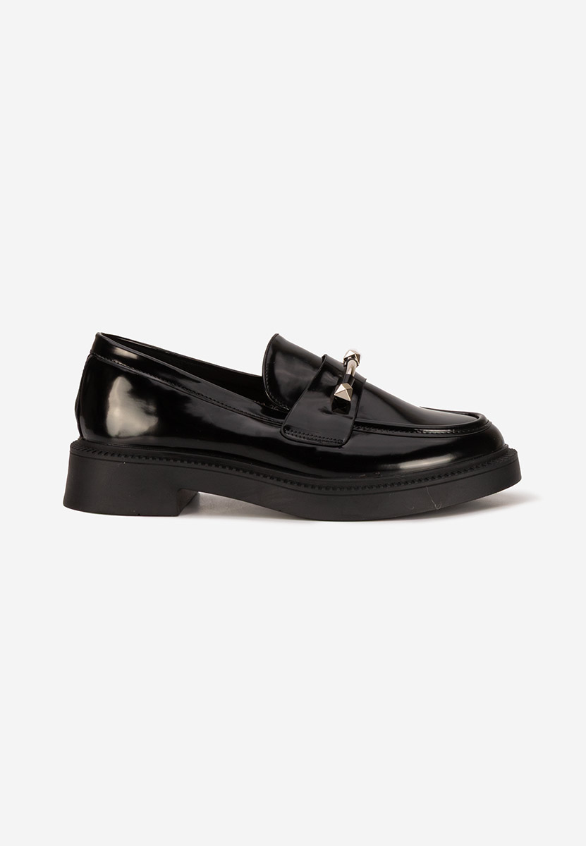 Mocassins pour femme vernis noirs Letissia
