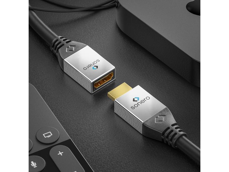sonero Adapterkabel 4K High Speed Micro-HDMI (HDMI-D) - HDM 4K High Speed Micro HDMI Portsaver Adapter mit Ethernet Kanal
