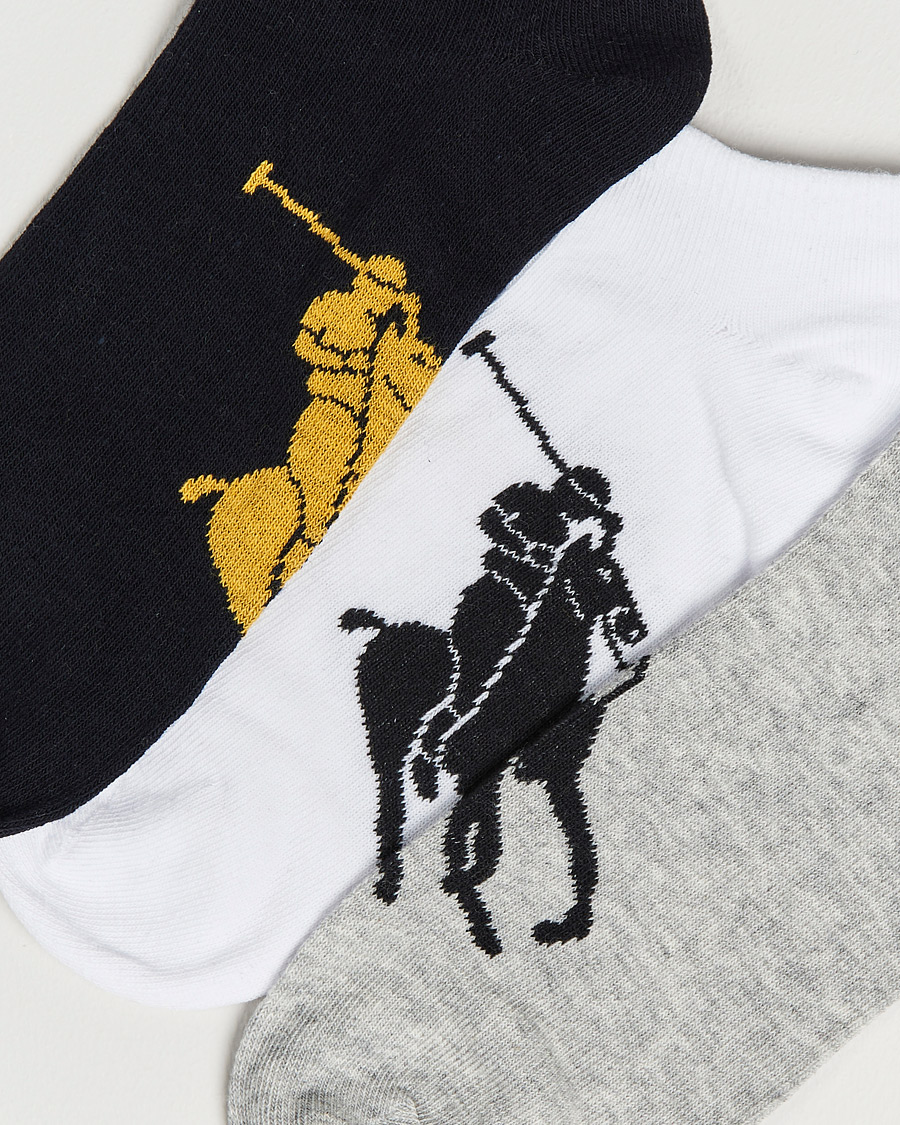 Polo Ralph Lauren 3-Pack Sneaker Sock Grey/White/Black