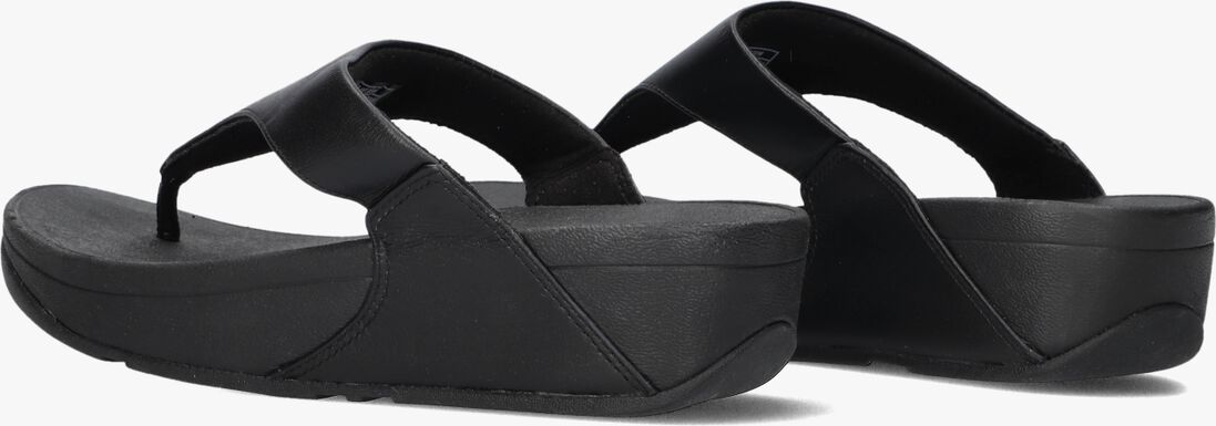 zwarte fitflop teenslippers lulu leather toe-post