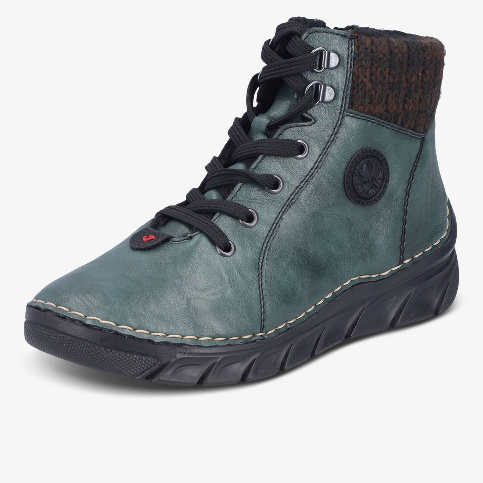 rieker Damen Schnürstiefeletten grün
