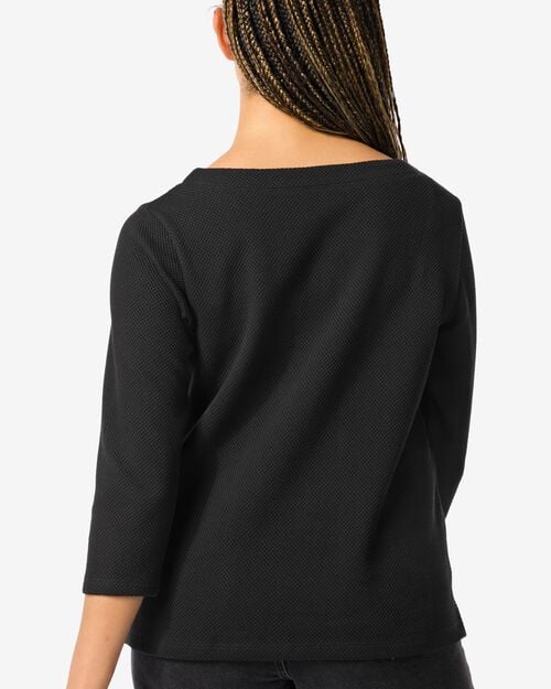 t-shirt femme relief noir