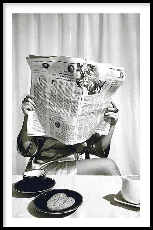 Walljar poster ingelijst - Coffee Time Poster ingelijst - 50 x 70 cm
