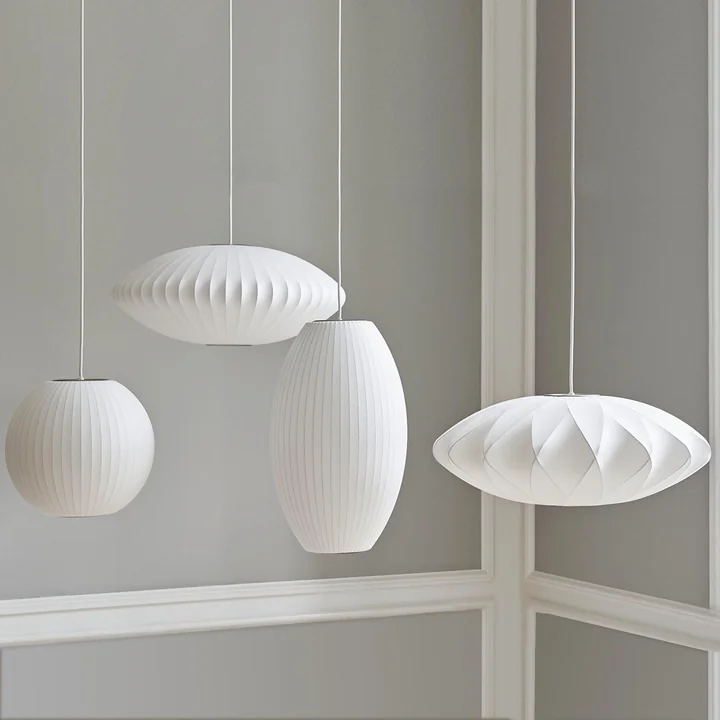 HAY - Nelson Saucer Bubble Pendelleuchte L, Ø 89 x H 35.5 cm, off white