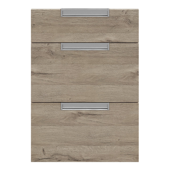 Façade de cuisine 1 tiroir et 2 casseroliers Pachira décor bois clair l. 50 cm x H. 72 cm GoodHome