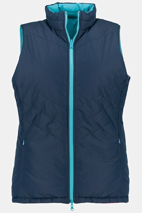 Wendeweste, Farbverlauf/uni, 2-Wege-Zipper, ärmellos