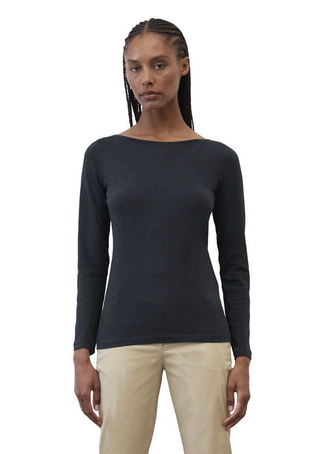 Marc O’Polo T-shirt, long sleeve, boat neck Manic midnight