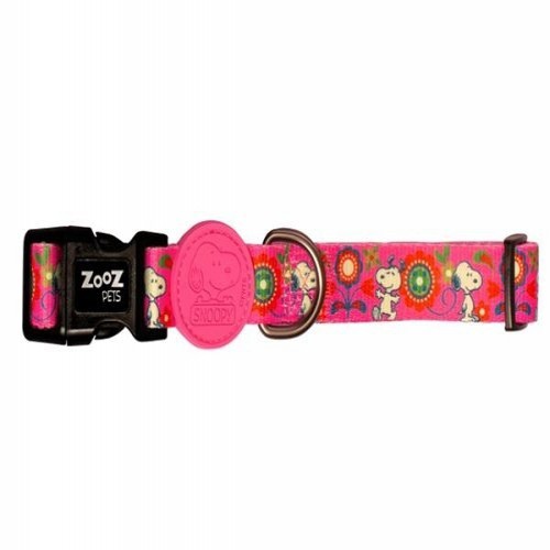 Coleira rosa para cachorro do Snoopy
