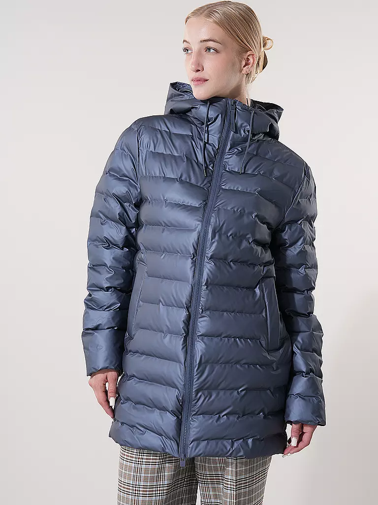 RAINS Steppjacke LOHJA LONG PUFFER JACKET  grau
