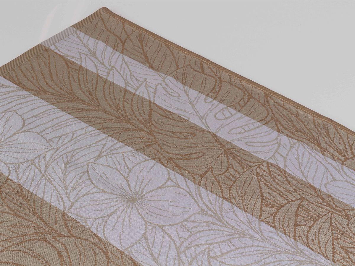 DoubleDry Leaves 50 x 70 cm set van 6 theedoeken - lichtbeige