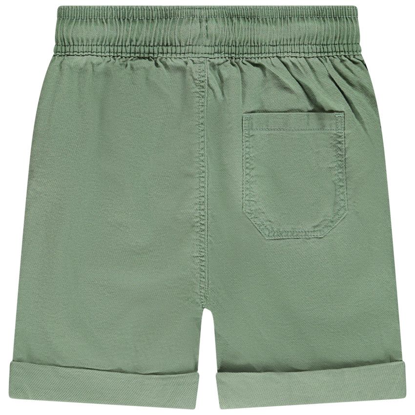 Bermuda en coton avec poche kangourou pour garçon - Vert