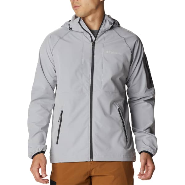 Softshell randonnée COLUMBIA TALL HEIGHTS™ HOODED SOFTSHELL GREY/SHARK RIPSTOP/SHARK ZIPS