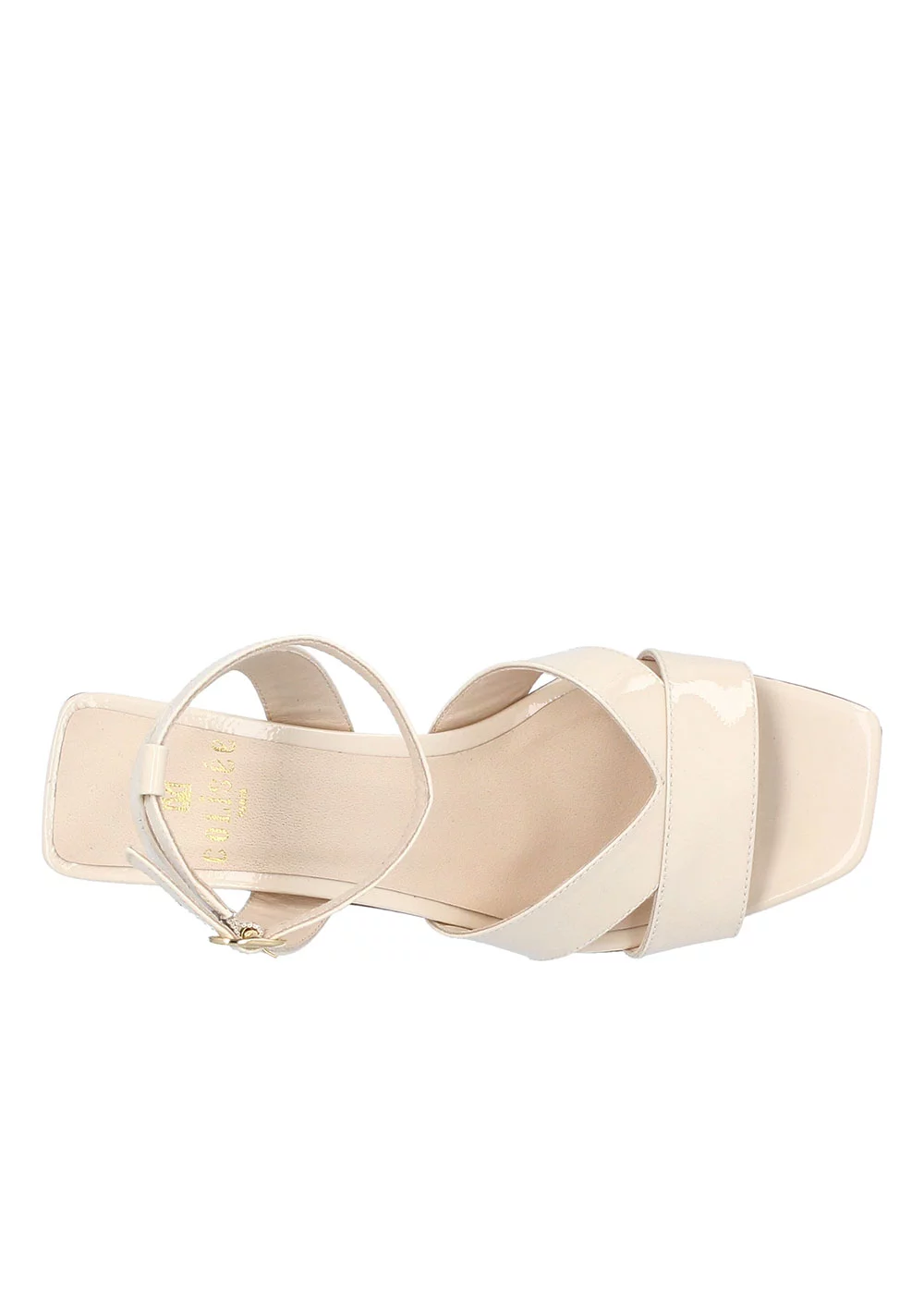 SANDALE THAIS VERNIS BEIGE