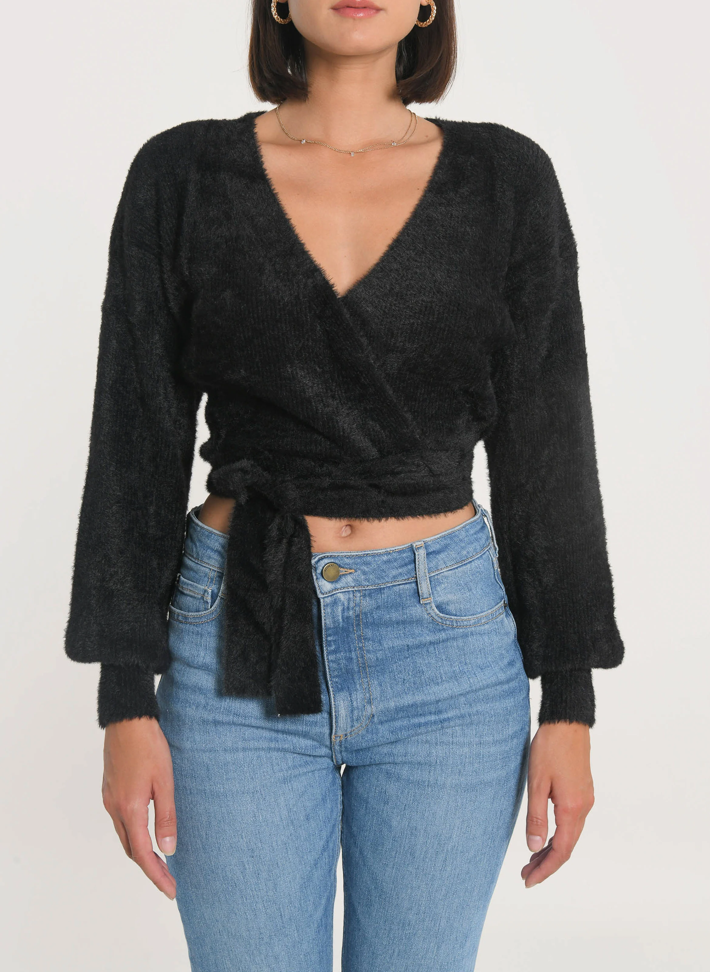MYLO - Gilet droit en maille | Noir