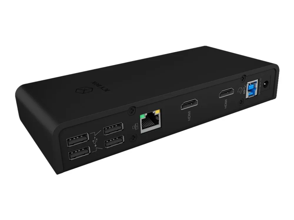 ICY BOX IB-DK2251AC - Dockingstation - USB-C / USB 3.0 - 2 x HDMI - 1GbE