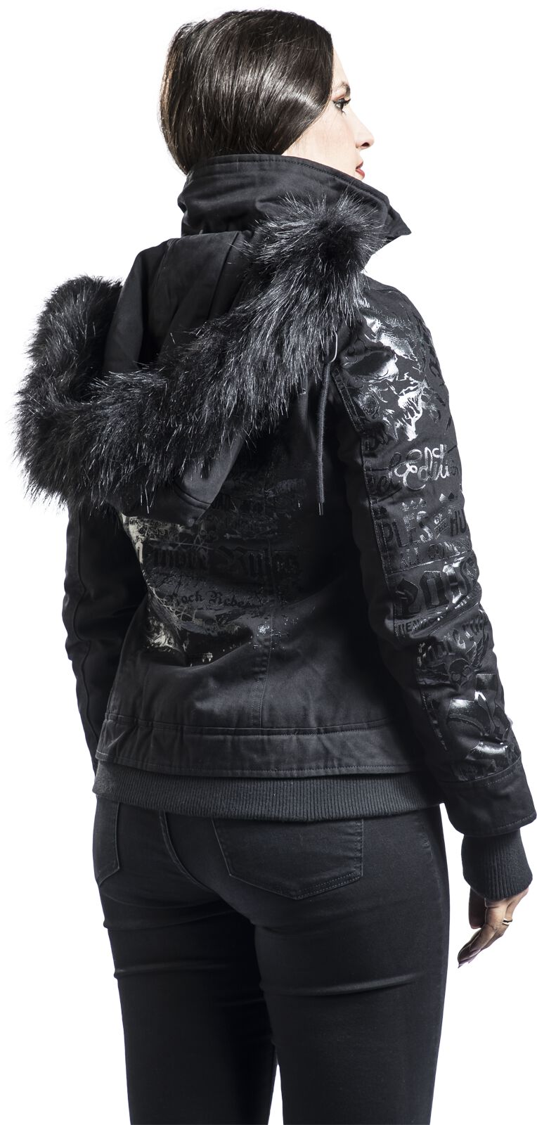 Manteau avec Impirmés Brillants | Rock Rebel by EMP Veste d'hiver