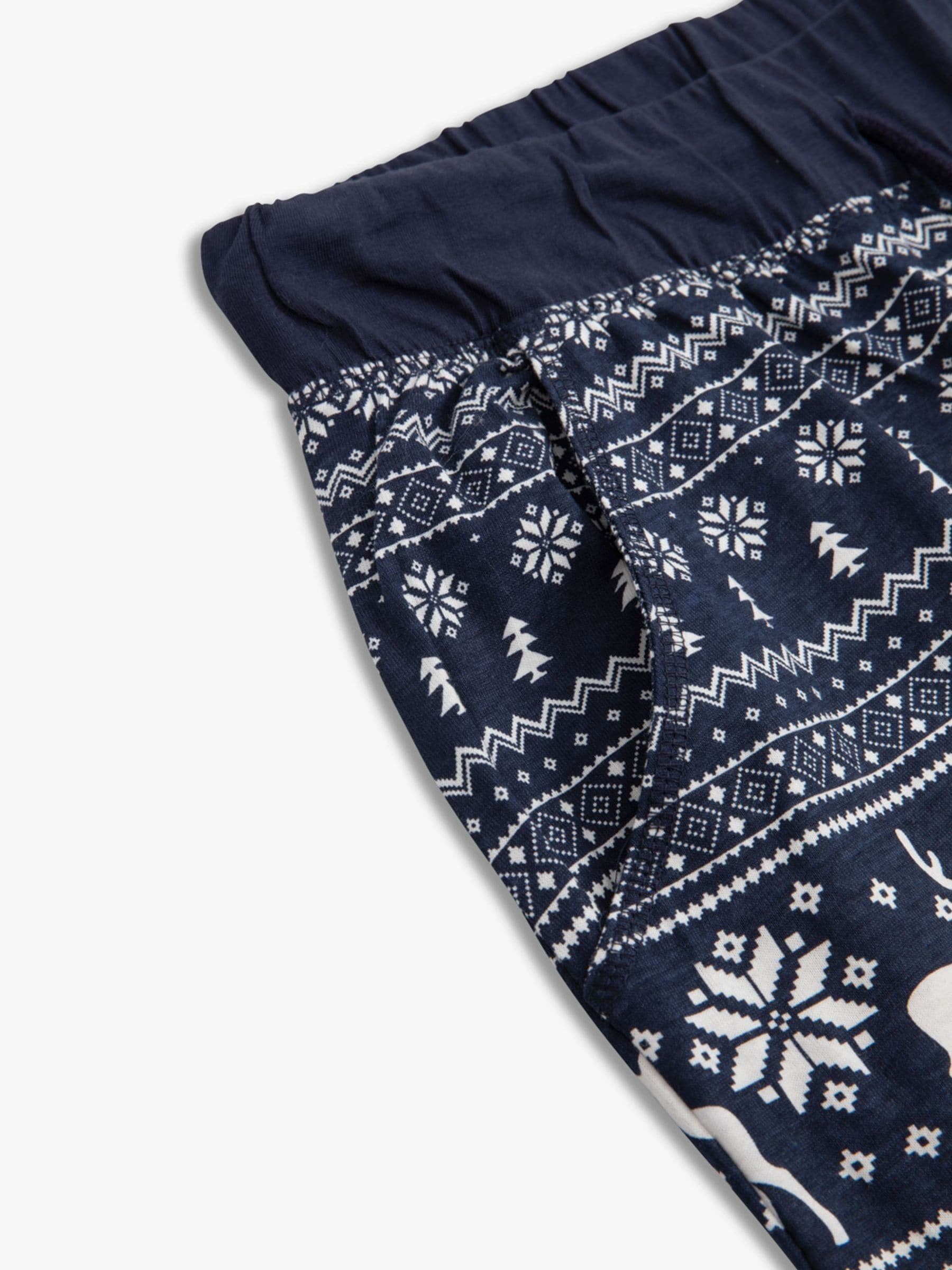 Blauw - The Little Tailor kerstpyjama met rendier