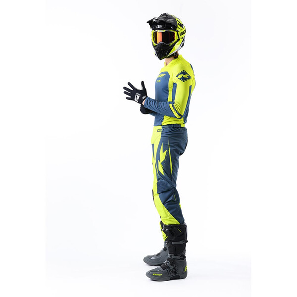 Kenny - Maillot Performance Solid - 2024 Jaune fluo / Bleu
