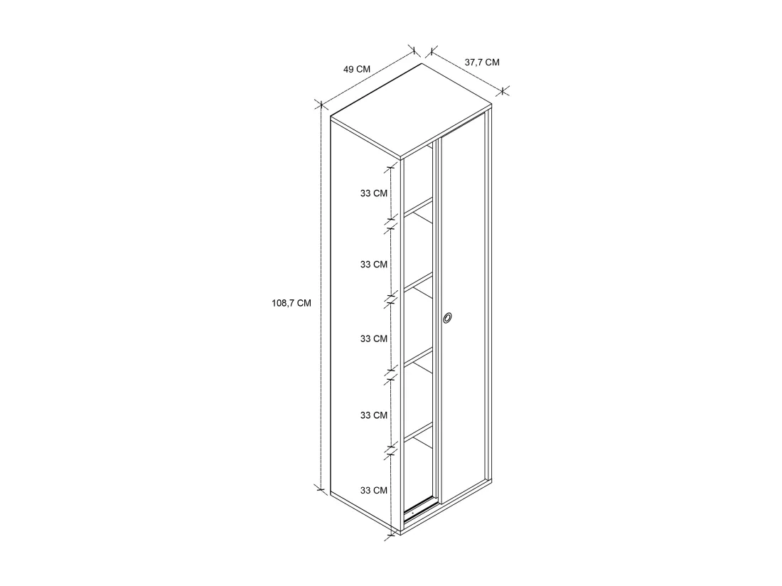 Armoire de bureau Armoire à dossiers Ulas 5 cas