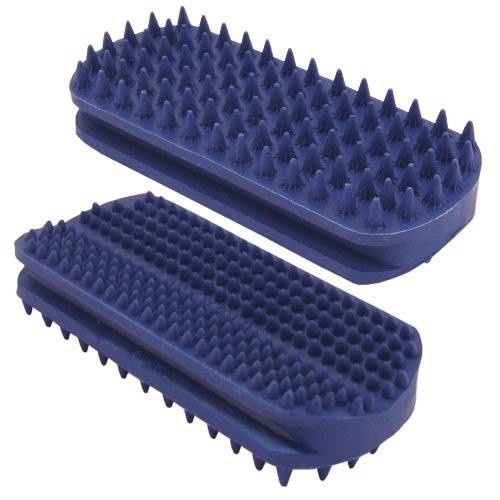 Escova de borracha especial para cabelos curtos, azul