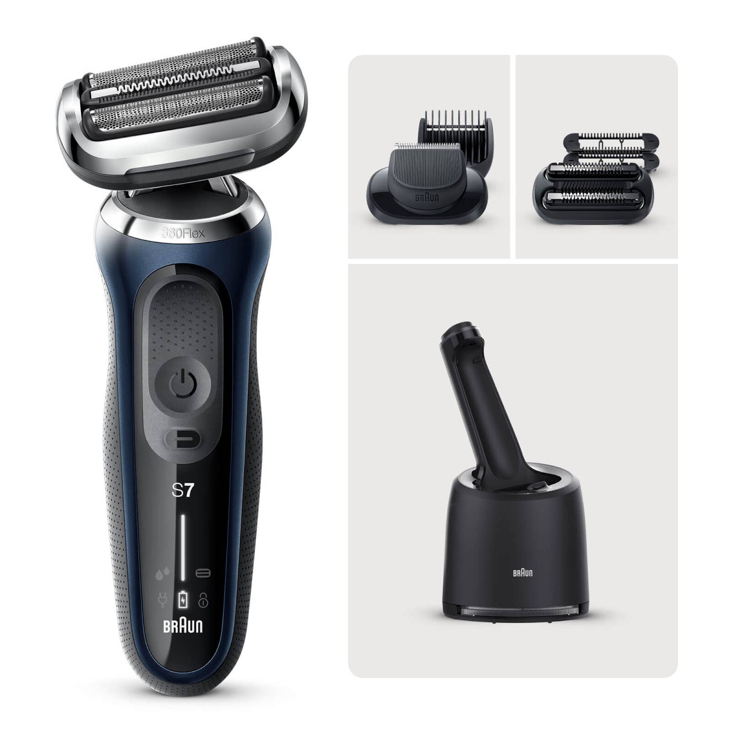 Braun Series 7 71-S7200cc Elektrorasierer Mit Präzisionstrimmer, Reinigungsstation (UVP: 329.99 €)