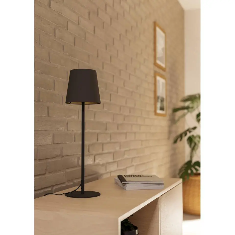 EGLO Fiorana Tafellamp - E14 - 53 cm - Zwart/Cappucino/Goud