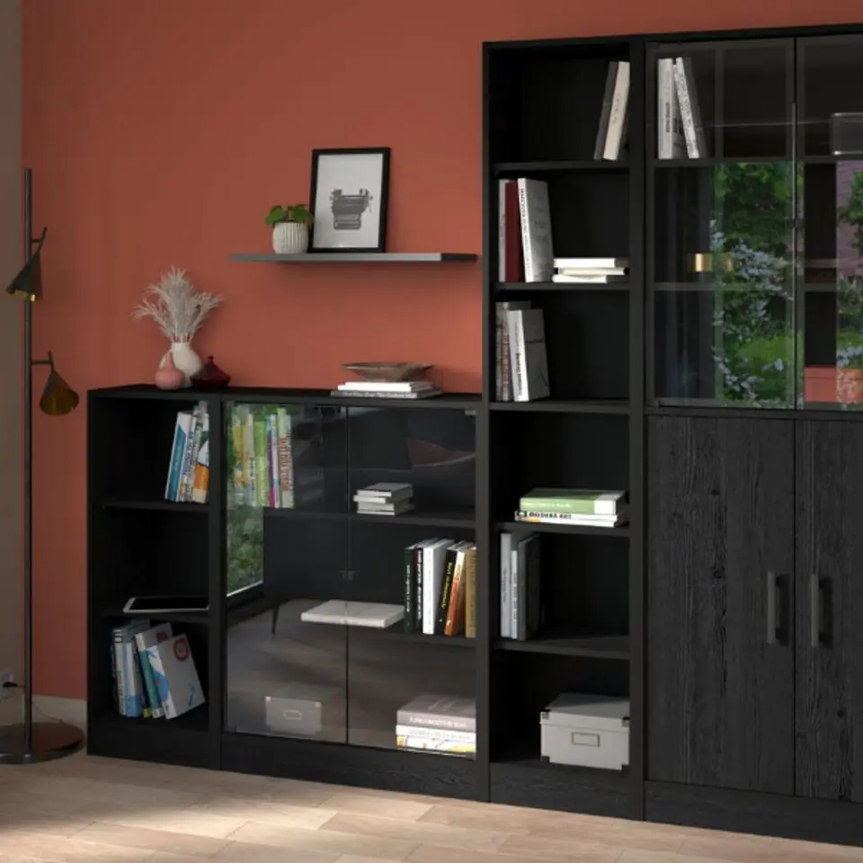 Boekenkast Hobby lengte 41 cm-5 legplanken-zwart