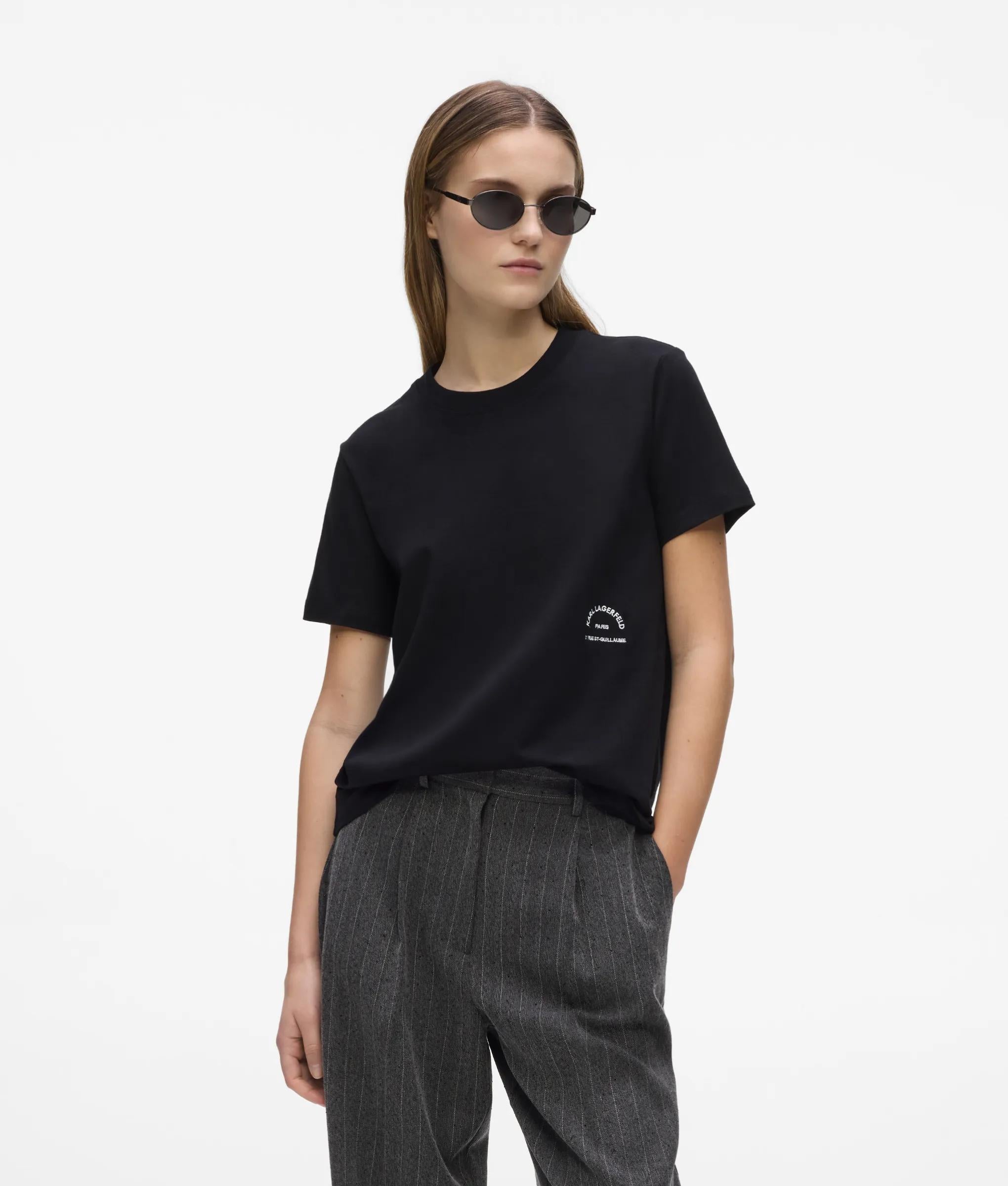 Rue St-Guillaume T-shirt met reguliere pasvorm
