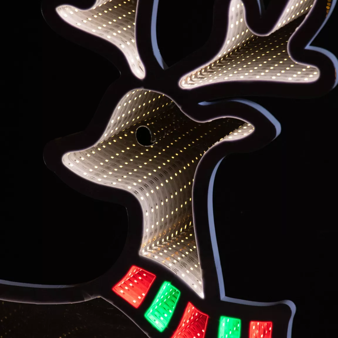 Renne lumineux 240 LED (H60 cm) Infinity Blanc froid/multicolore