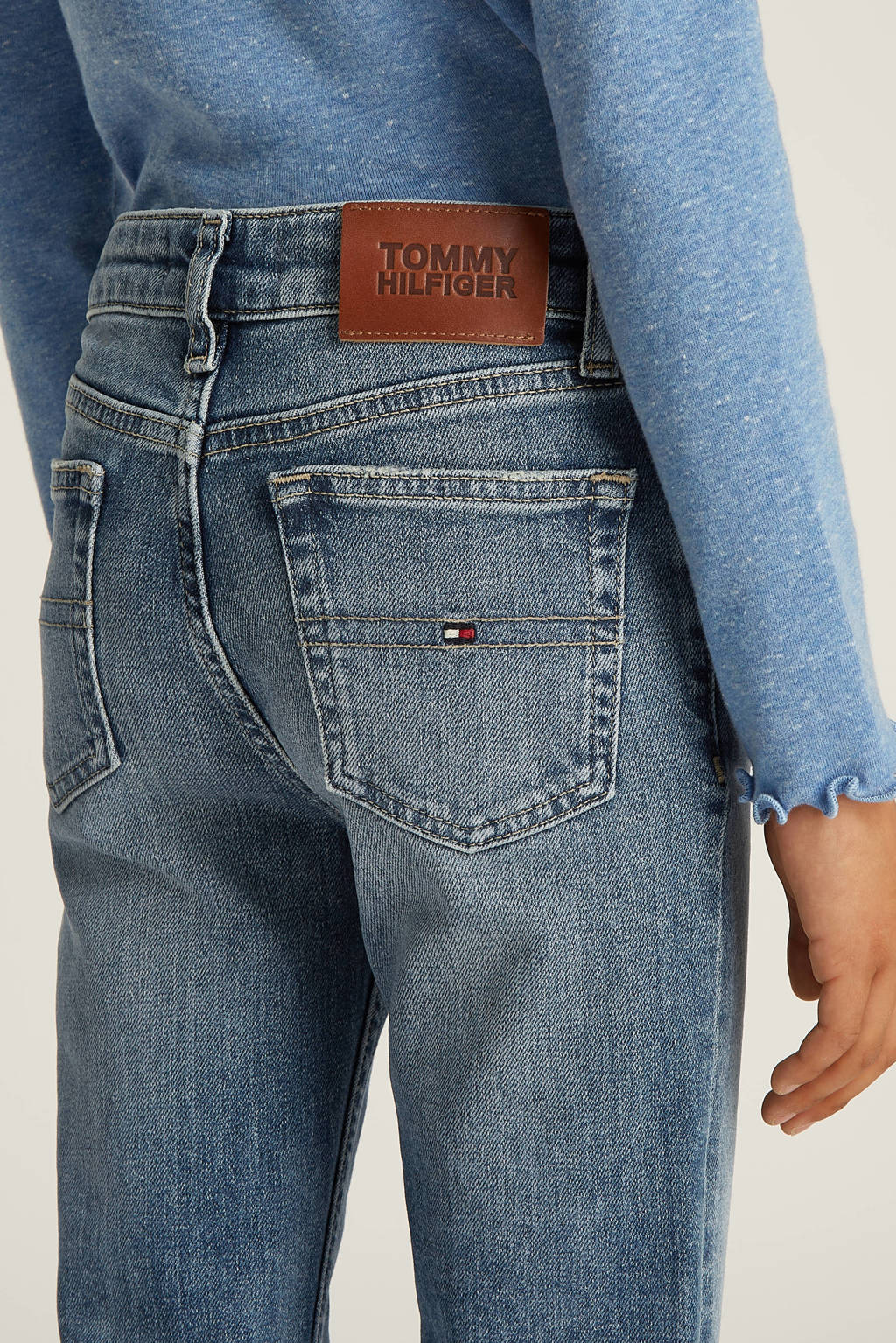 Tommy Hilfiger regular waist flared jeans medium blue denim