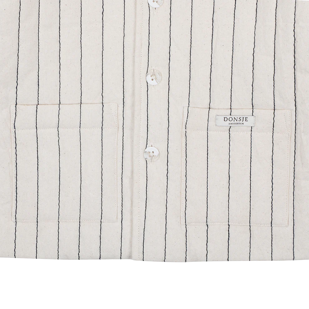 Orselle Jacket | Soft Sand - Blue Striped