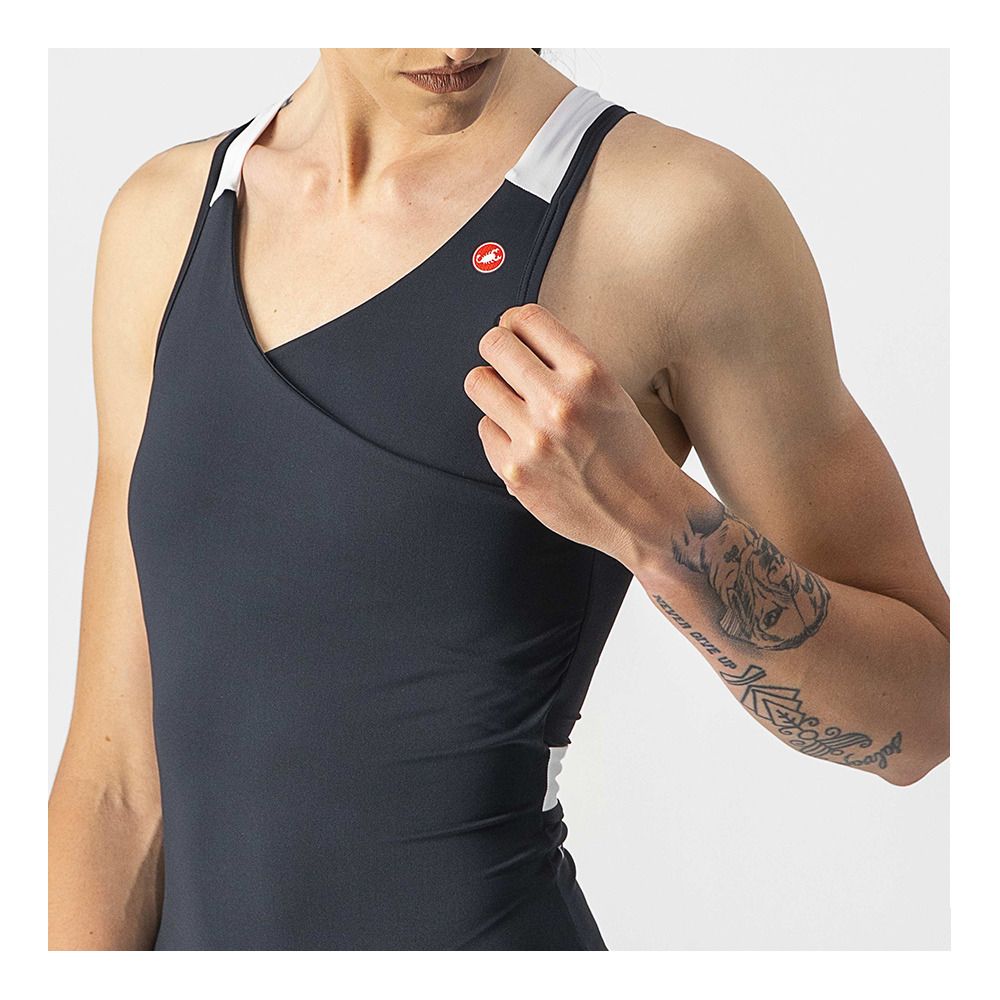 Castelli SOLARIS - Débardeur Femme noir/blanc