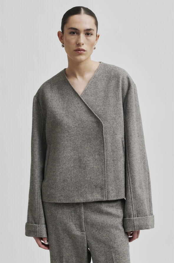 Second Female Levi Wool Blazer Volcanic ash