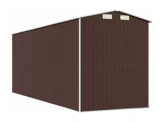 Abri de jardin Marron foncé 192x523x223 Acier galvanisé