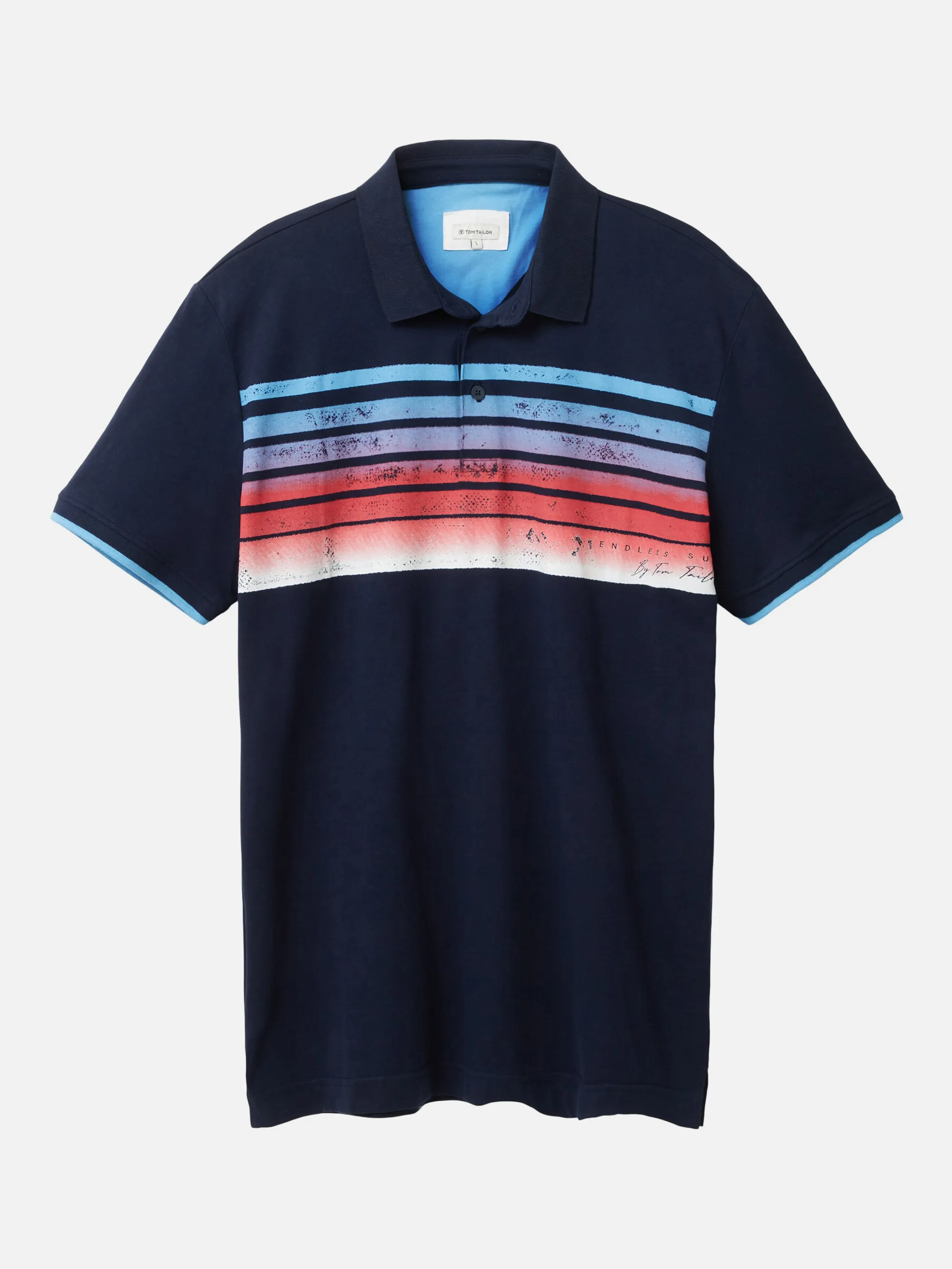 Herren Poloshirt mit Streifenprint