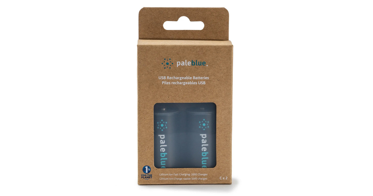 PaleblueC (USB-C) Oplaadbare batterij, 2 stuks  (Zwart)