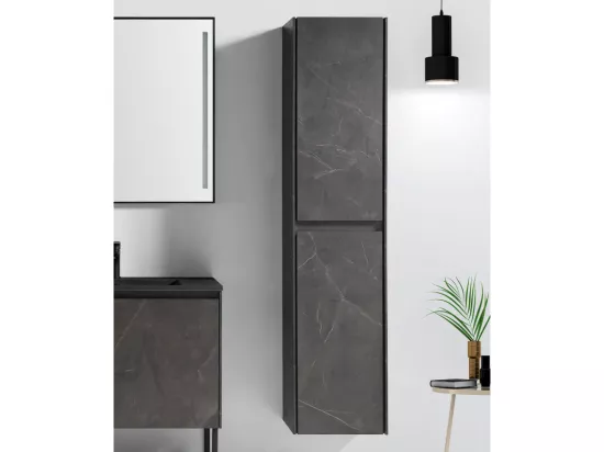 Colonne salle de bain 160 cm effet marbre Aquabella