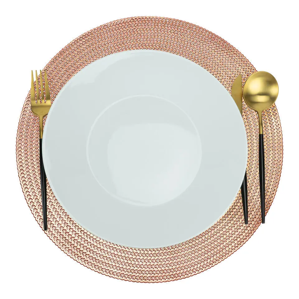 Krumble Placemat rond - PVC - Rosegoud