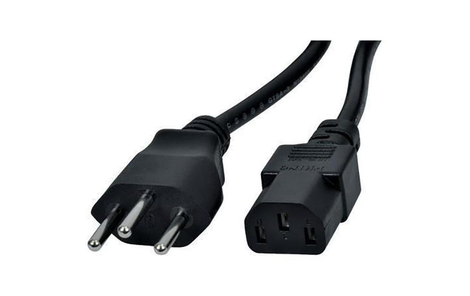 Netzkabel 2.5 m C13 - T12, 1 mm², Schwarz230 V Apparatekabel, angespritzt