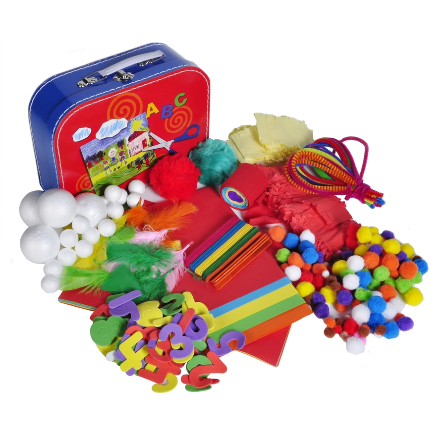 knorr toys® Bastelkoffer Arts & Crafts300-tlg. blau