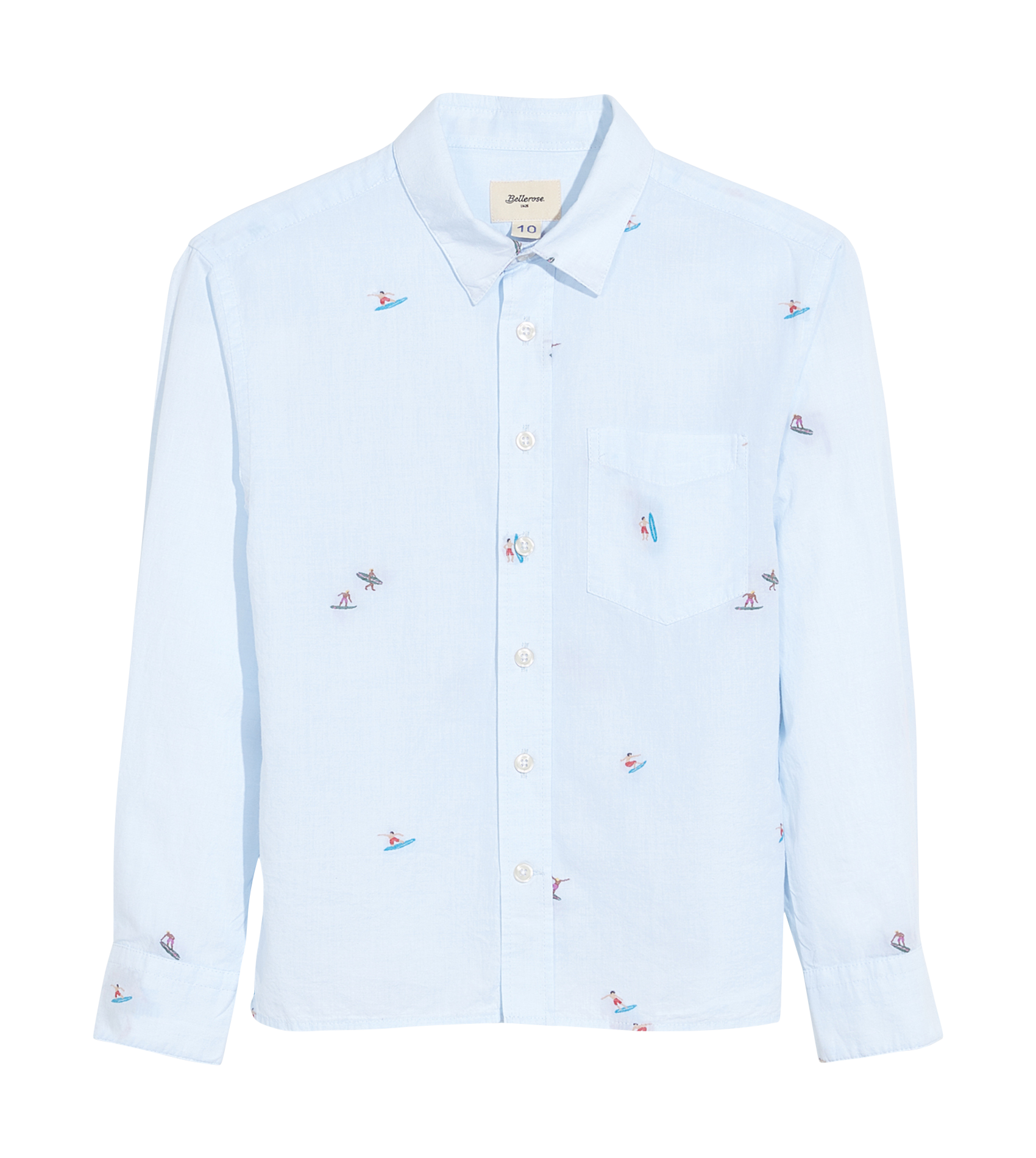 GULIAN - Chemise oversize à motifs en coton | Bleu