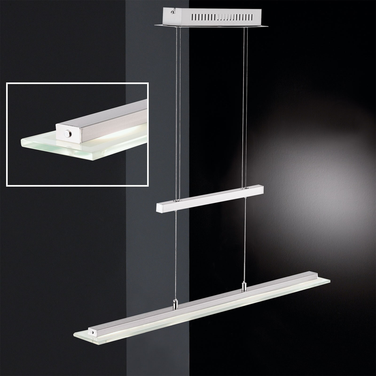 Fischer & Honsel LED Pendellampe TENSO TW 3-flg nickelfarbig