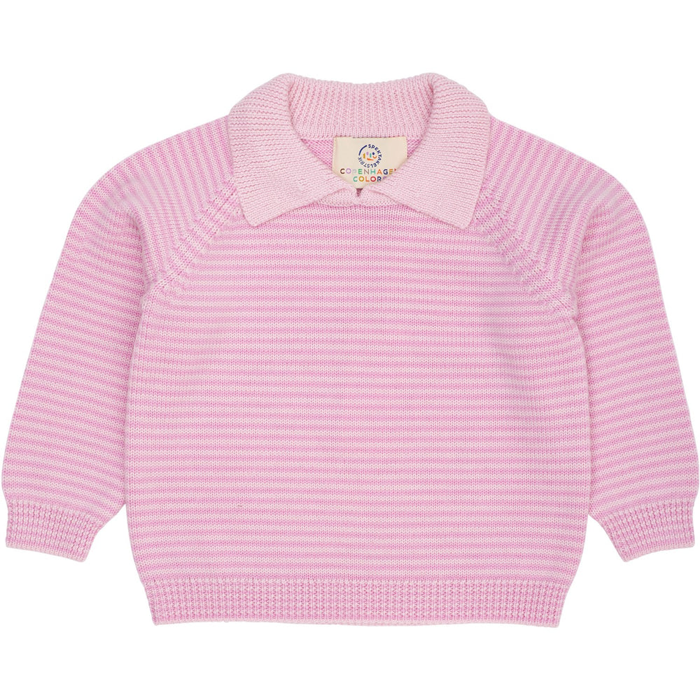 Køb COPENHAGEN COLORS Ballerina/Syringa Stripe Merino Striped Bluse W. Krave