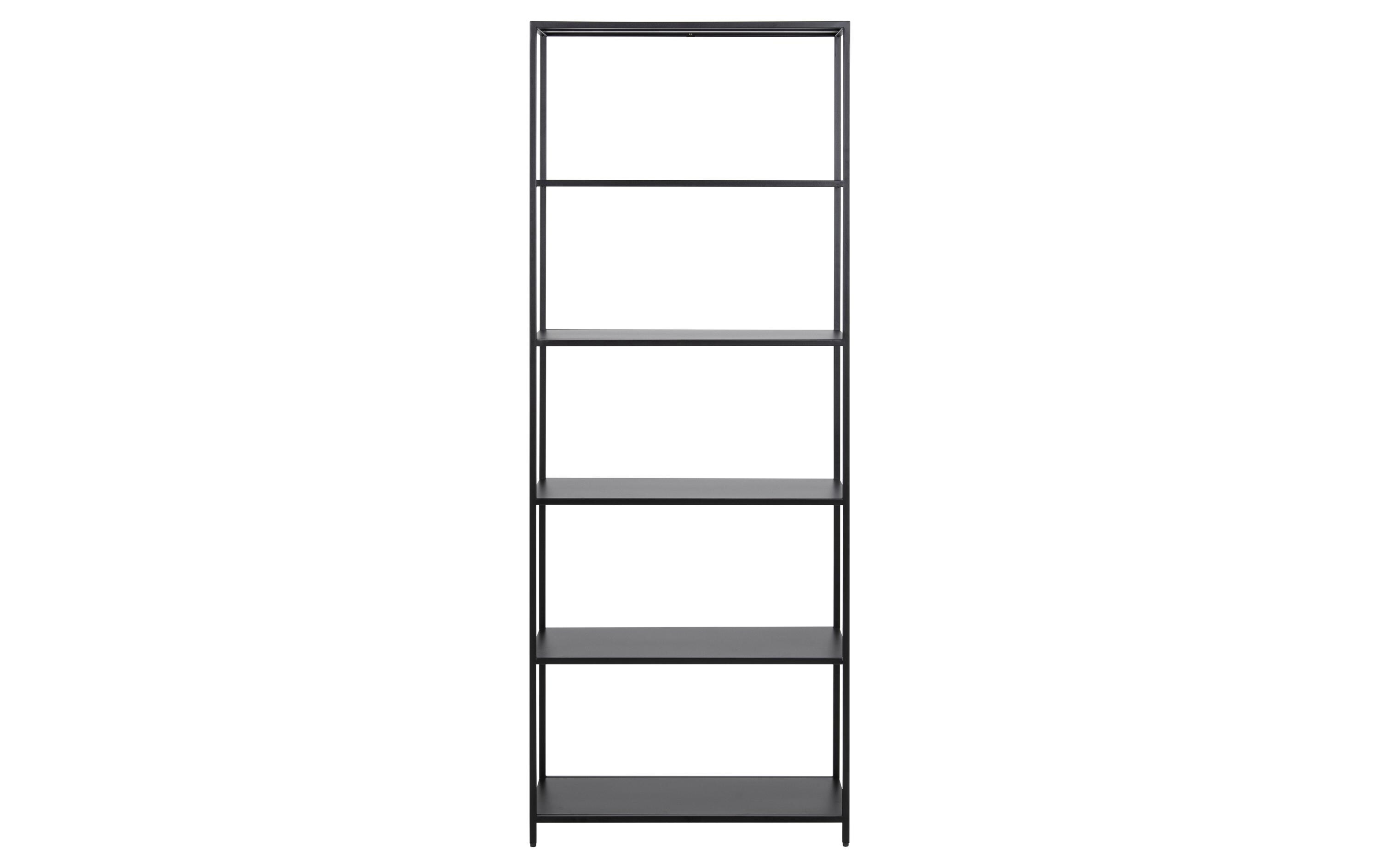 Regal Newcastle 69,5 x 30 x 185 cm, Schwarz<br>Bücherregal