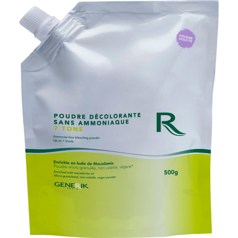 Pack de 3 poudres décolorante 7 tons sans ammoniaque Generik 500G