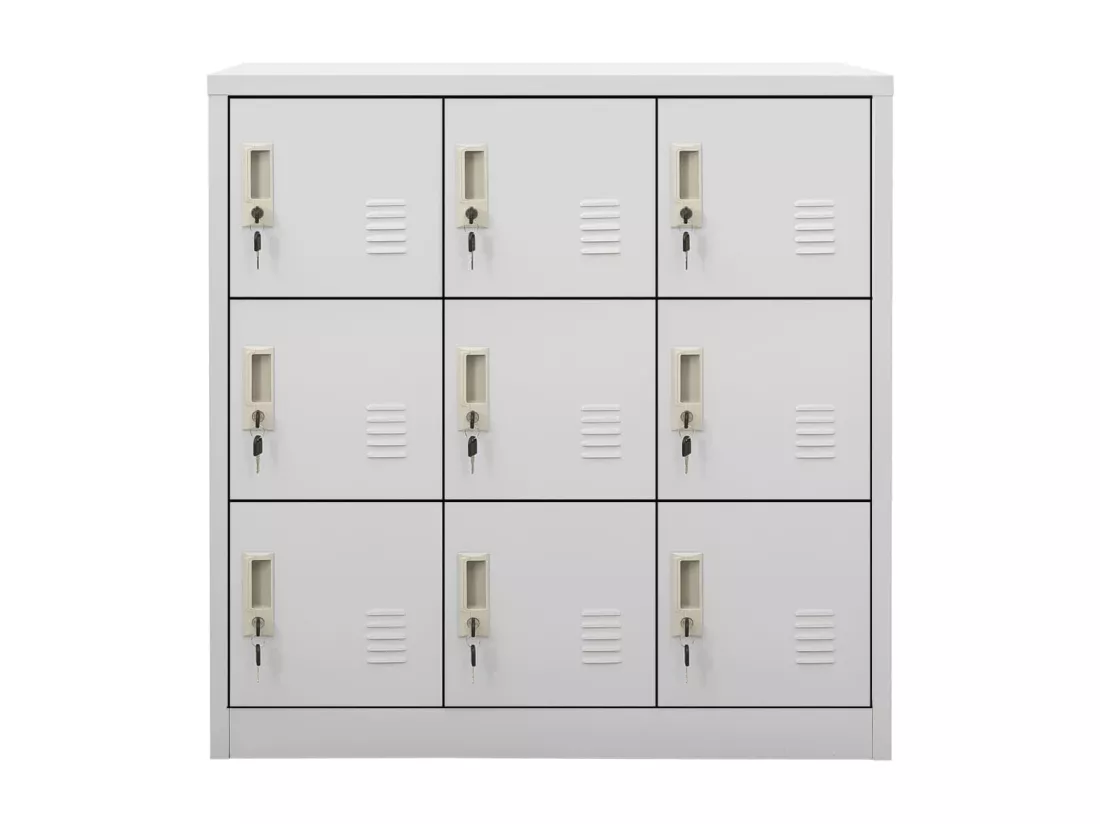 Armoire à casiers Gris clair 90x45x92,5 cm Acier