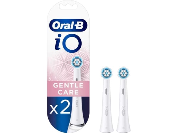 Oral-B iO Series Gentle Care Tannbørstehoveder - Hvit - 2-pakning