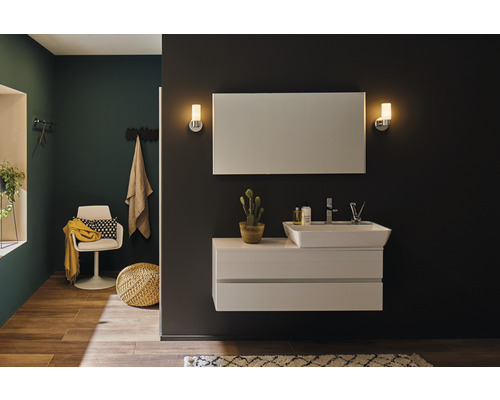 Wandlamp IP44 1-lichts Eleon chroom/satijn H 203 mm