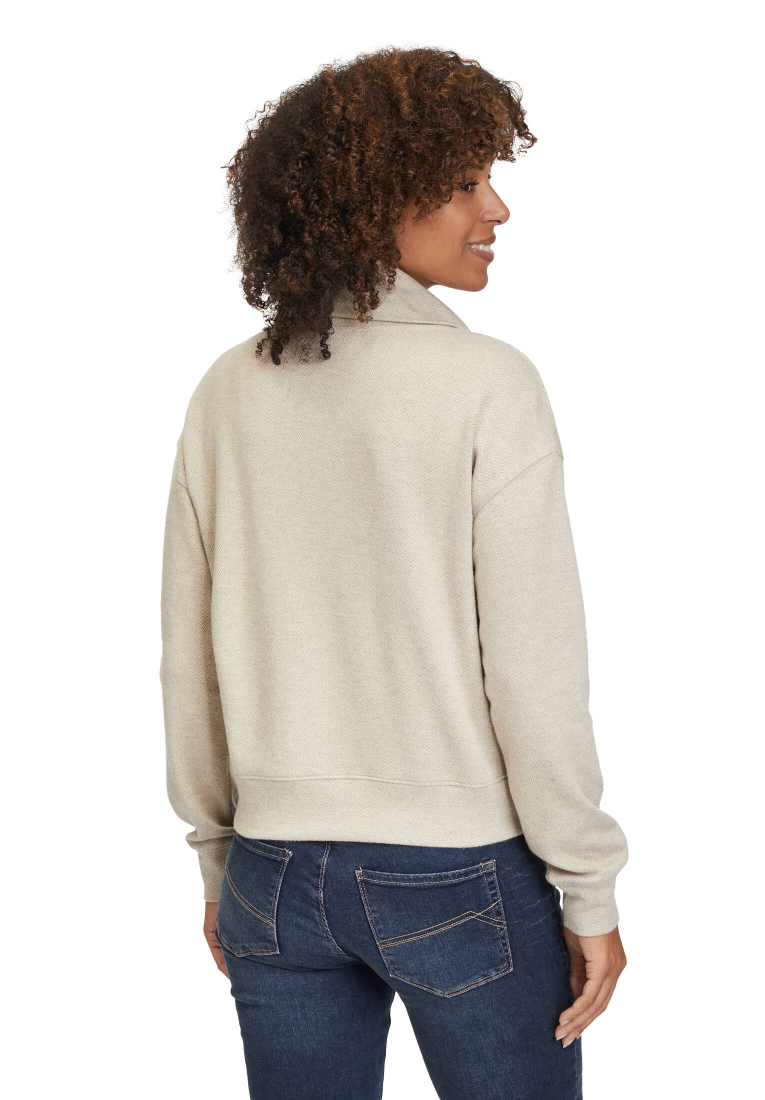Betty & Co| Damen Sweatshirt mit Kragen