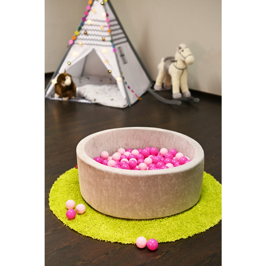 knorr toys® Bällebad soft - Grey - 300 balls soft pink grau